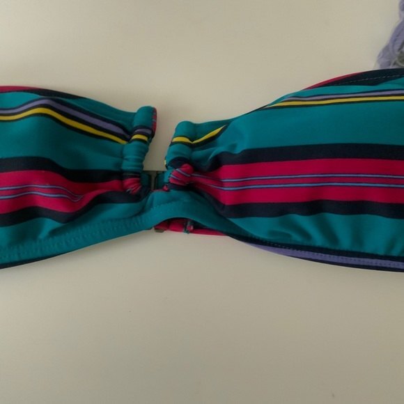 Converse One Star S Green Striped 2 Pc Bikini Set - Picture 6 of 7